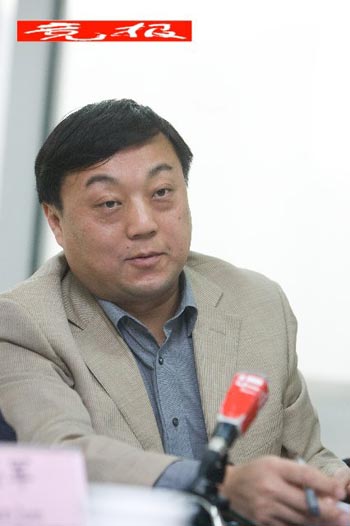 抵离中心主任高飞在北京奥运新闻中心举行的媒体见面会上