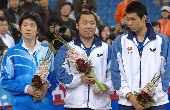 巡回赛总决赛 乒乓球 测 正文 12月19日,韩国队选手李镇权