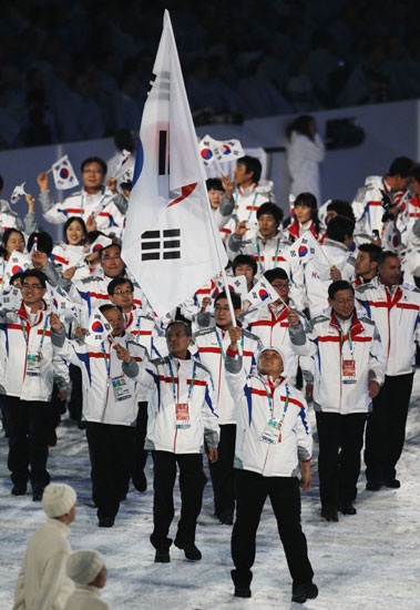 韩国冬奥会开幕式图片