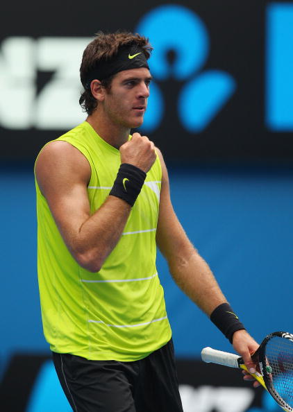 图文澳网男单波特罗晋级16强握拳庆祝胜利