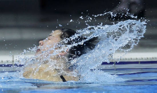 当日,在广州举行的第16届亚运会跳水女子十米跳台决赛中,中国选手汪皓